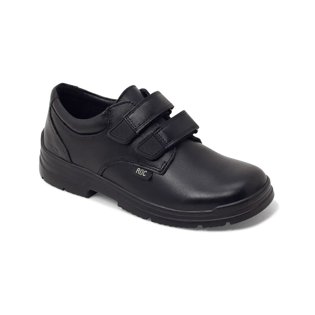 ROC BOOTS JUNIOR ROCKET VELCRO BLACK LEATHER SHOES