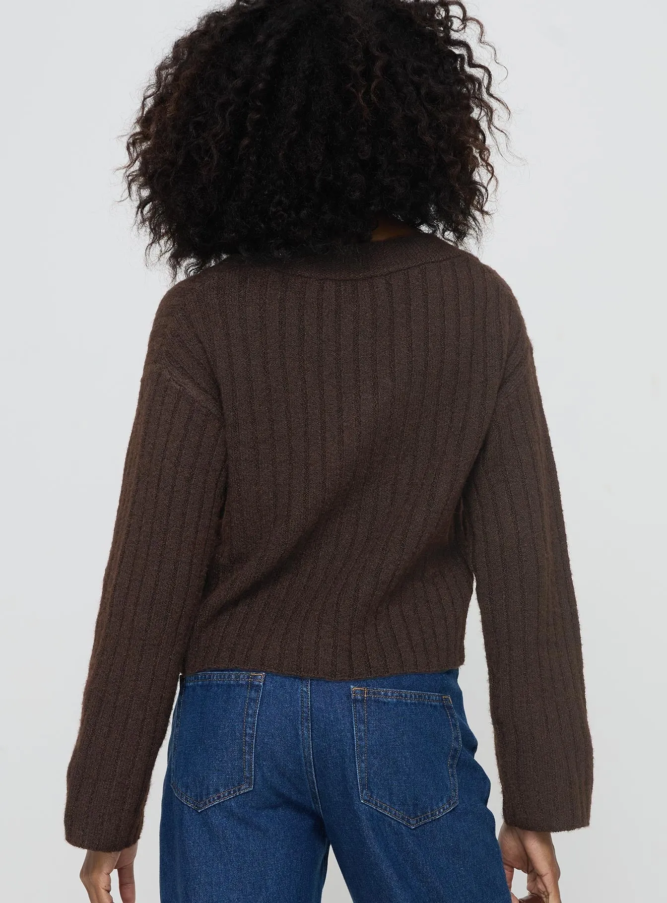 Romona Knit Cardigan Chocolate