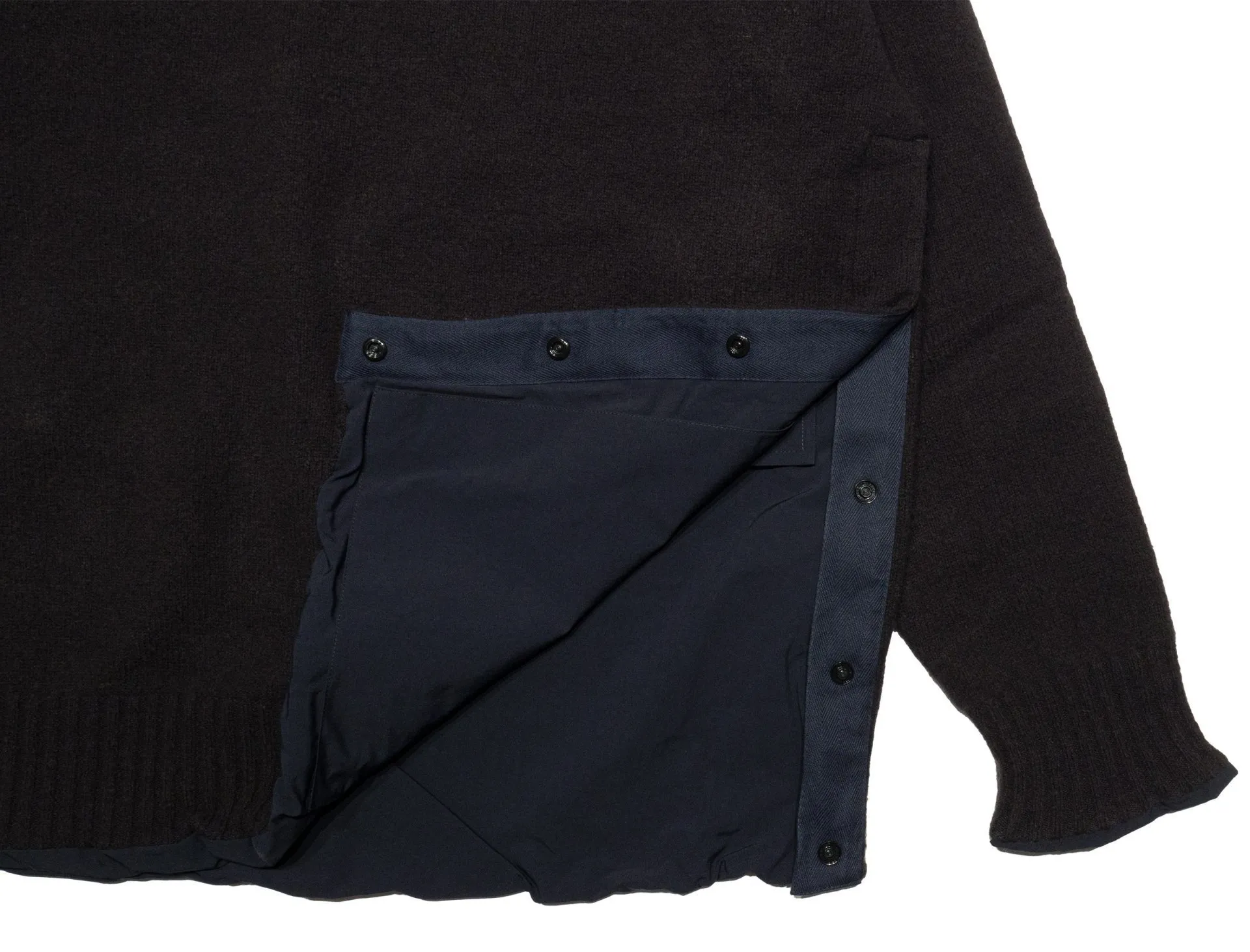 sacai  |Pullovers Wool Nylon Long Sleeves Plain Designers Sweaters