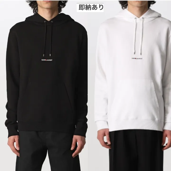 Saint Laurent  |Pullovers Long Sleeves Cotton Logo Luxury