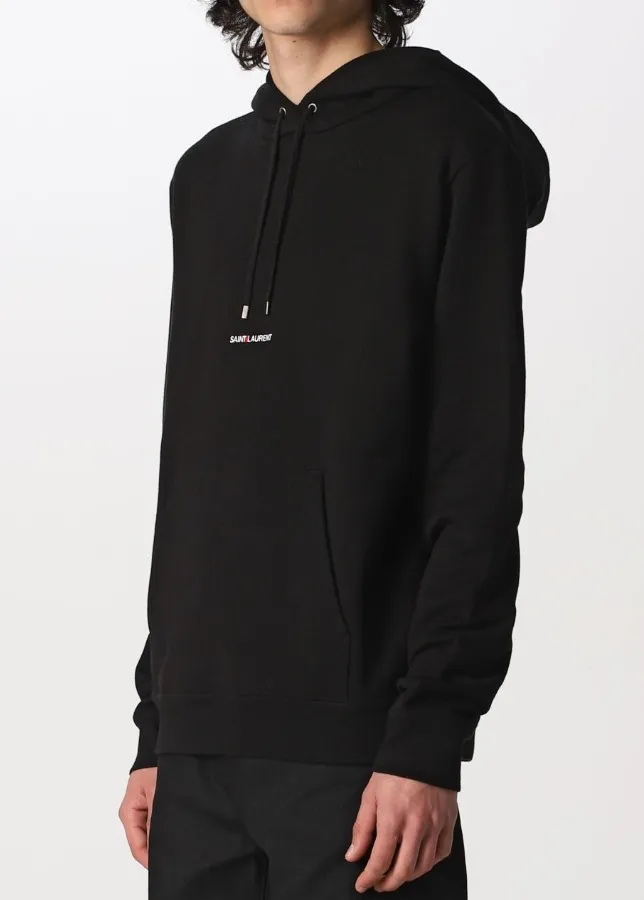 Saint Laurent  |Pullovers Long Sleeves Cotton Logo Luxury