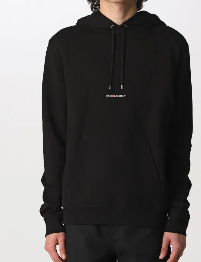 Saint Laurent  |Pullovers Long Sleeves Cotton Logo Luxury