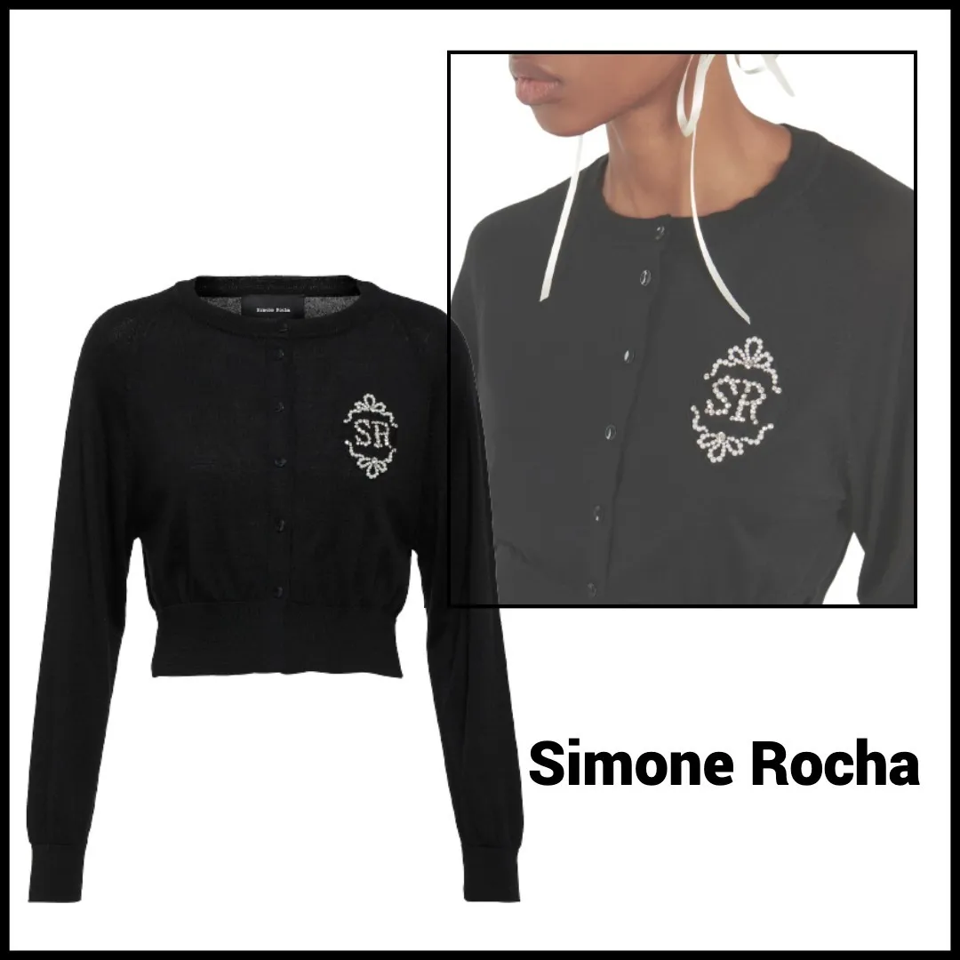 Simone Rocha  |Casual Style Wool Silk Long Sleeves Office Style