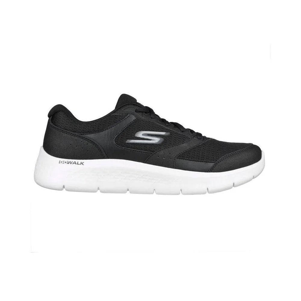 Skechers 216480 Mens Go Walk Flex Shoes Black And White