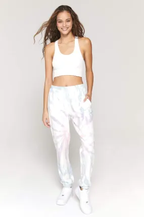 Spiritual Gangster Laguna Sweatpant in Pastel Swirl Tie Dye