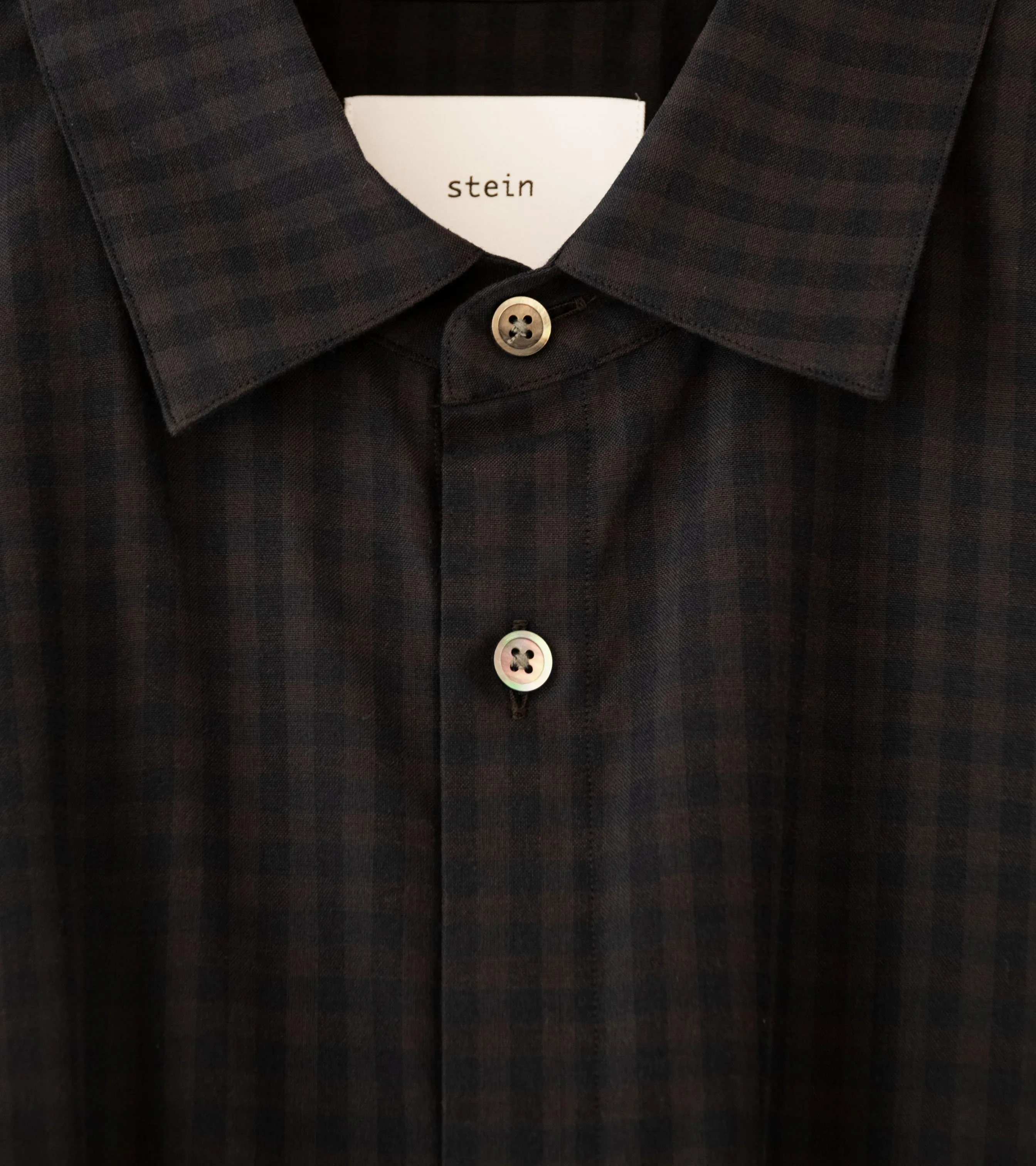 Stein 'Oversized Down Pat Shirt' (Charcoal Gingham)