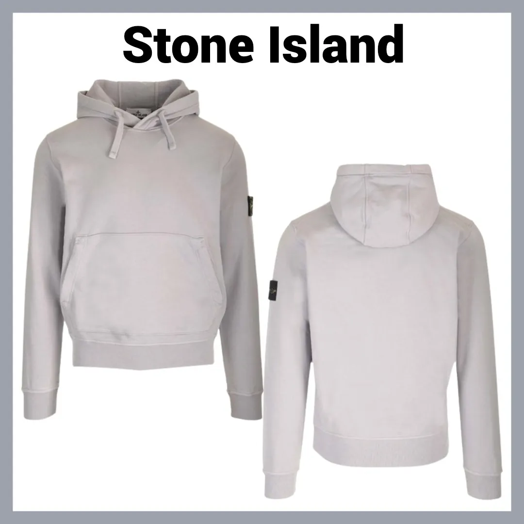 STONE ISLAND  |Pullovers Long Sleeves Plain Cotton Logo Hoodies