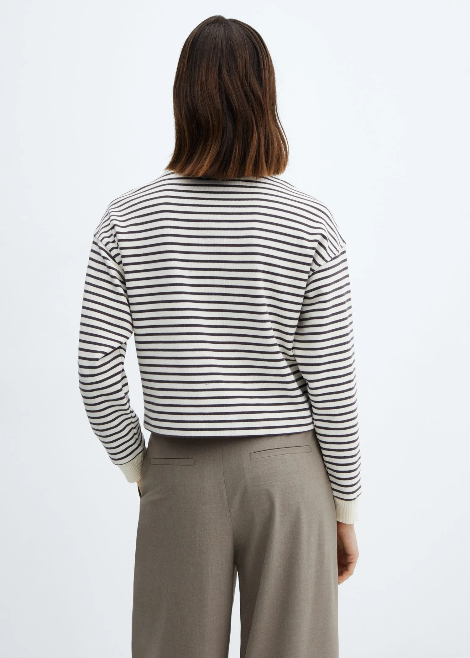 Striped knitted sweatshirt