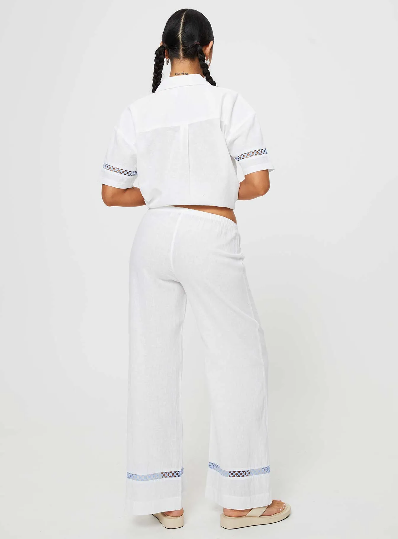 Sun Time Pants White / Blue