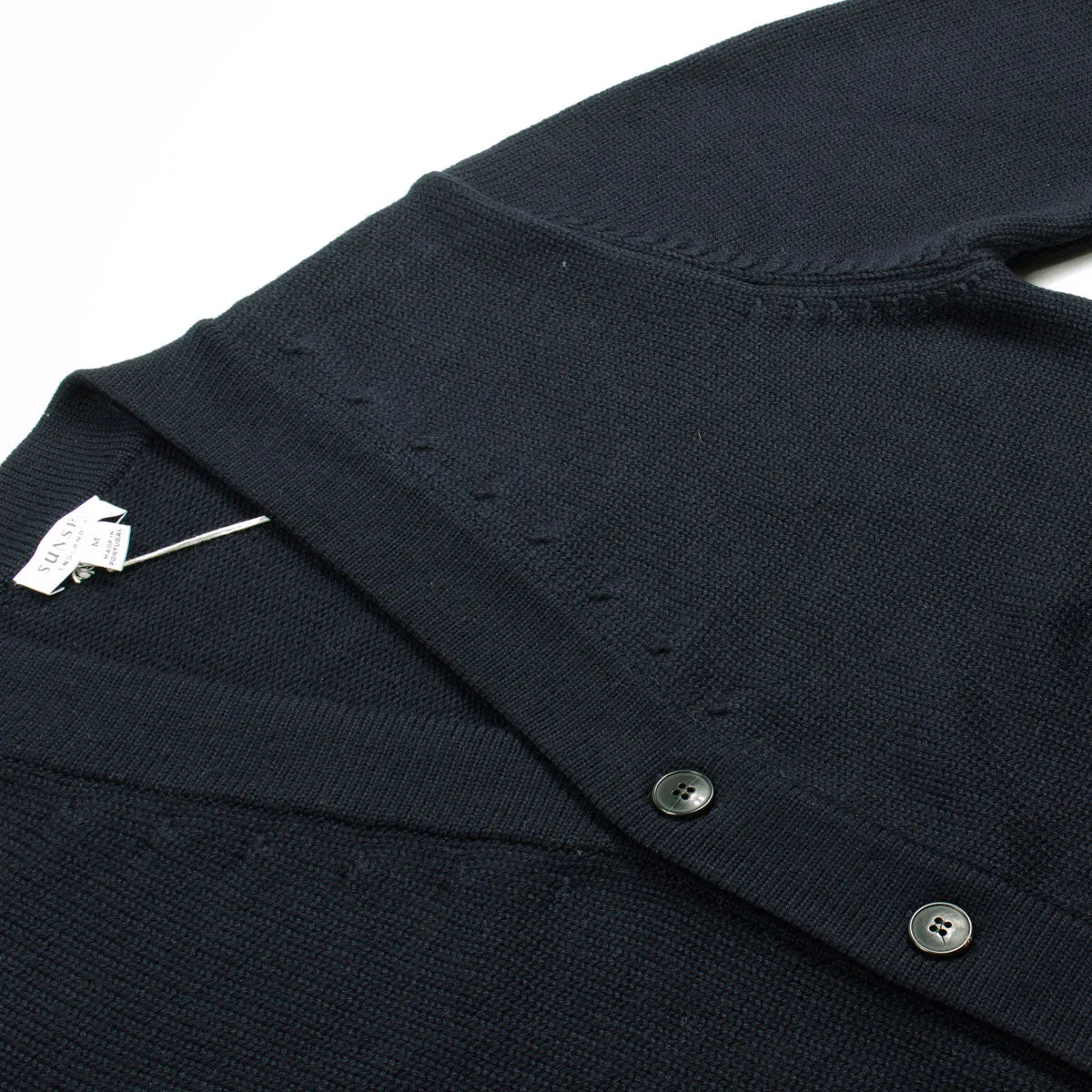 Sunspel - Merino Long Sleeve Cardigan - Navy