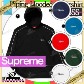 Supreme  |Pullovers Unisex Street Style Logo Skater Style Hoodies