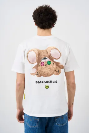 T-shirt Up side down Teddy Print