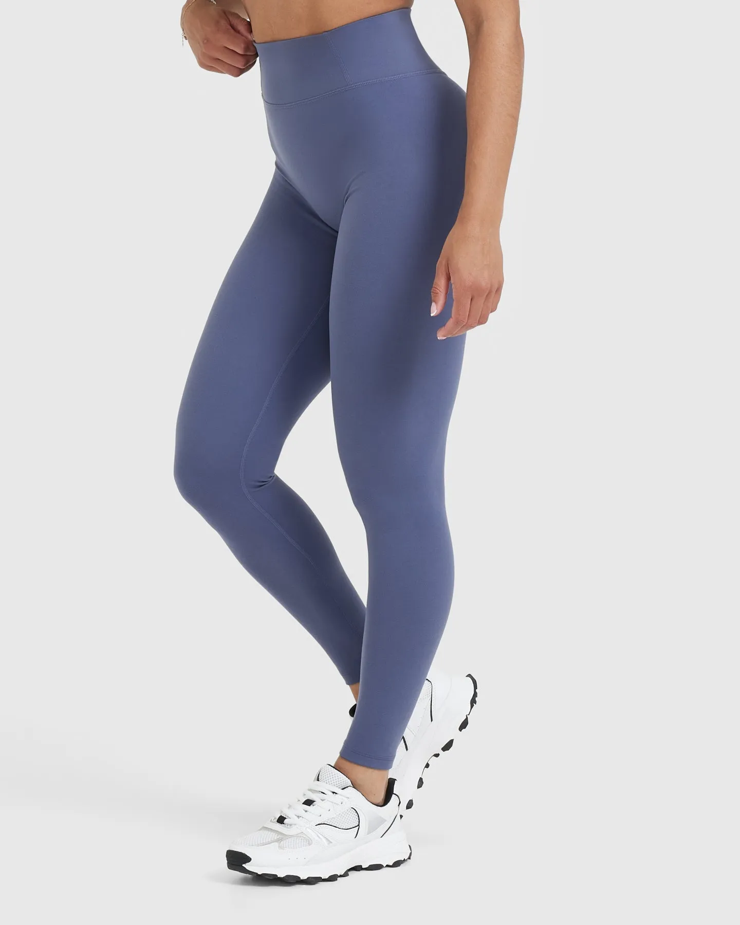 Timeless High Waisted Leggings | Slate Blue