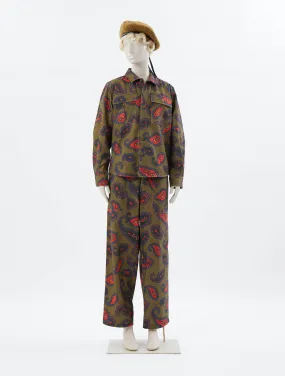 Toga Pulla Cotton Gabardine Print Pants