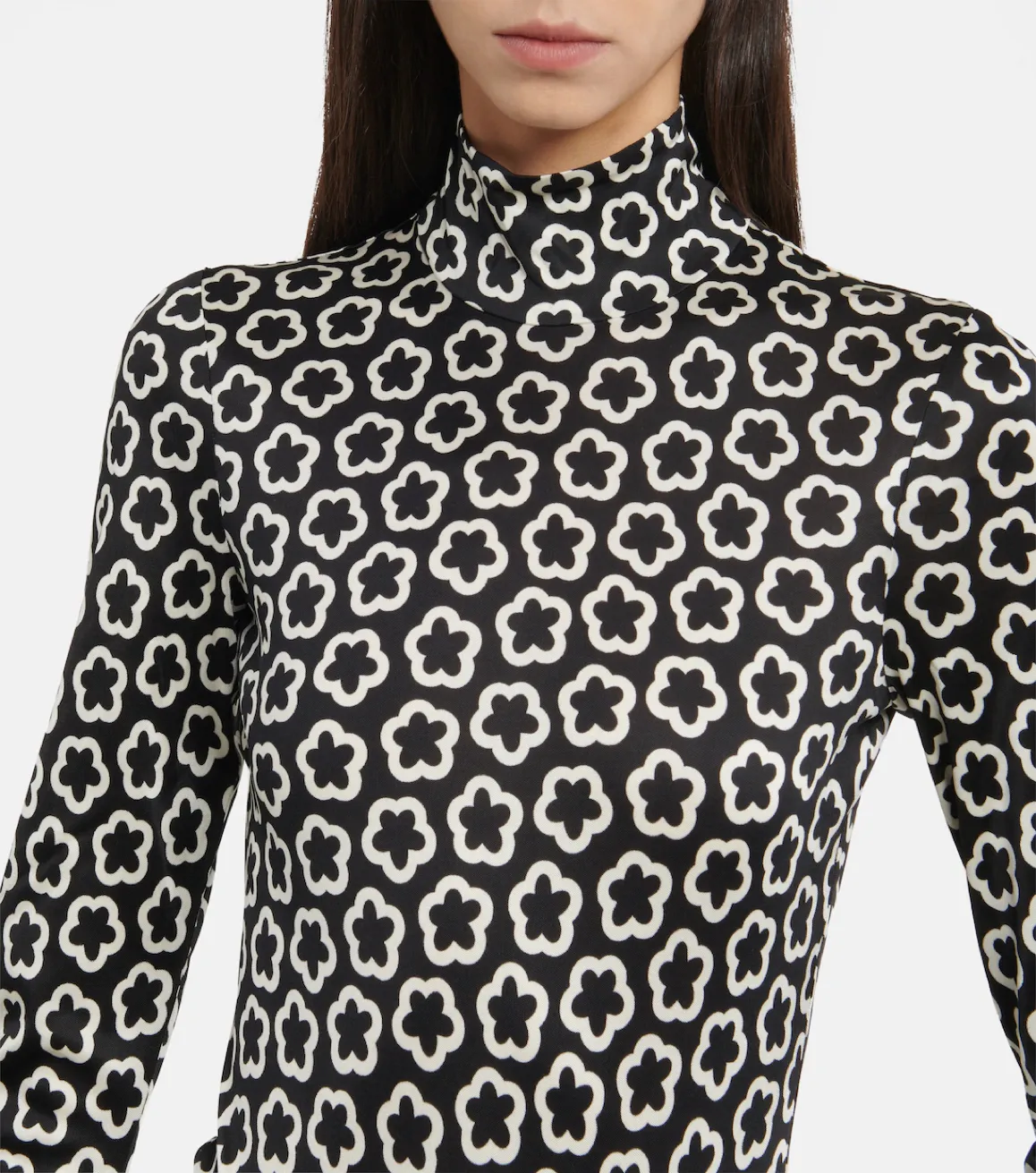 Tory Burch  |Flower Patterns Casual Style Silk Long Sleeves Office Style