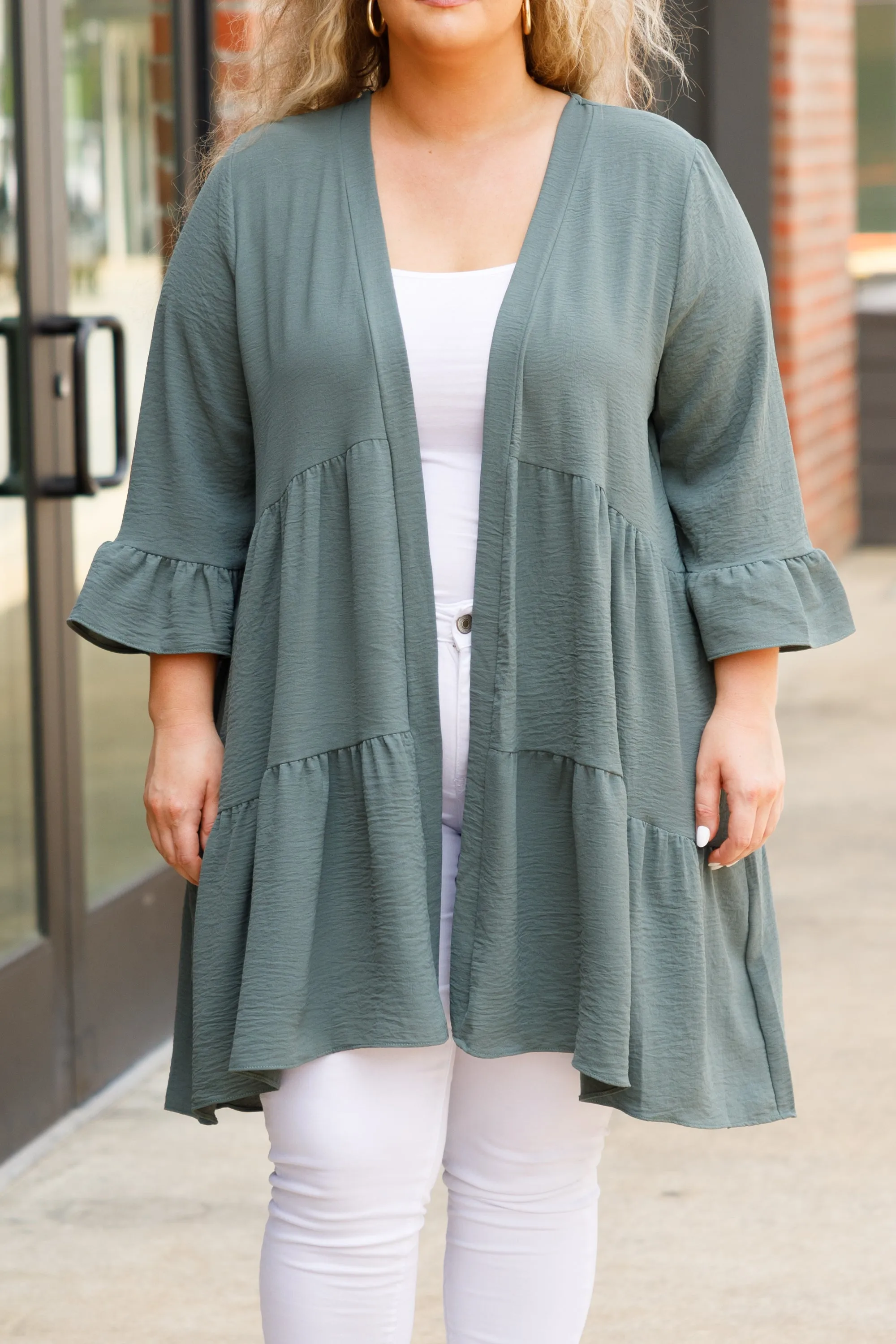 Under The Moon Cardigan, Forest Green