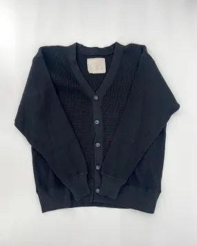 Unisex Waffle Rib V-Neck Cardigan