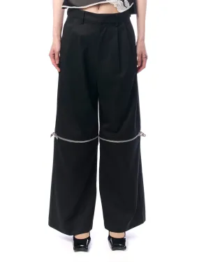 Vaquera Zipper Straight Leg Trousers