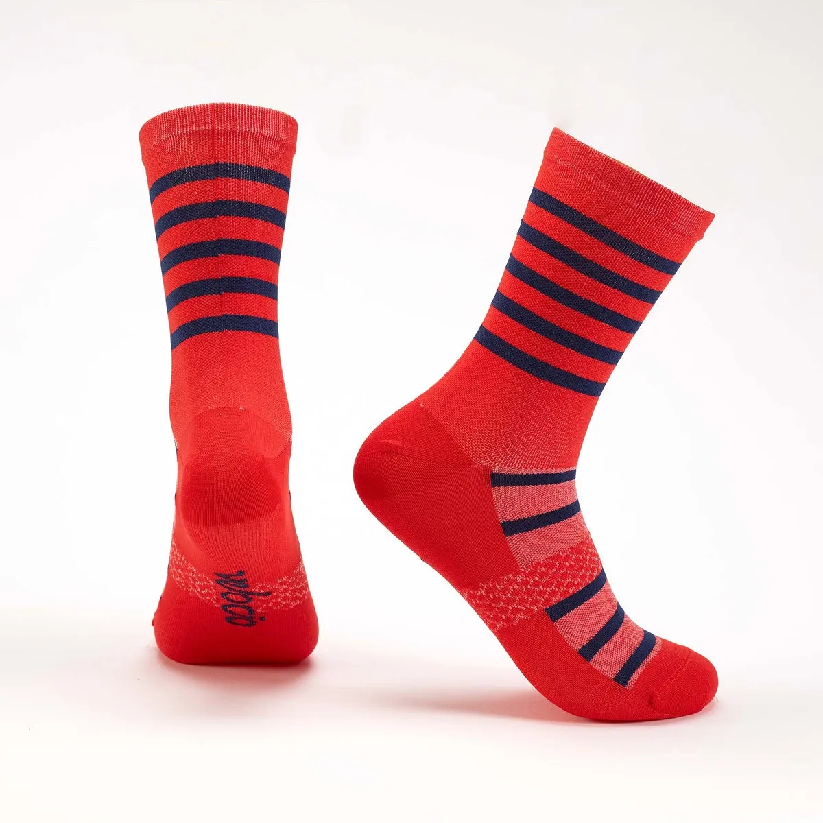 VELOCIO SOCKS BRETON SIGNATURE FIRE RED NAVY