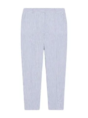 Weekend Max Mara Starlet Seersucker Pants in Light Blue