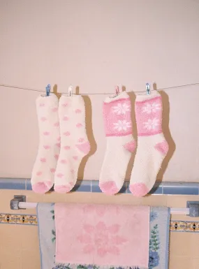 Winter Wonderland Socks White / Pink