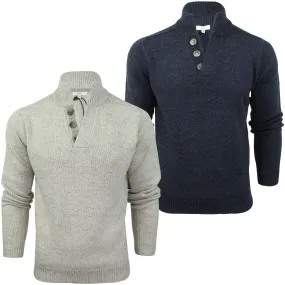 Xact Mens 3 Button Wool Blend Jumper