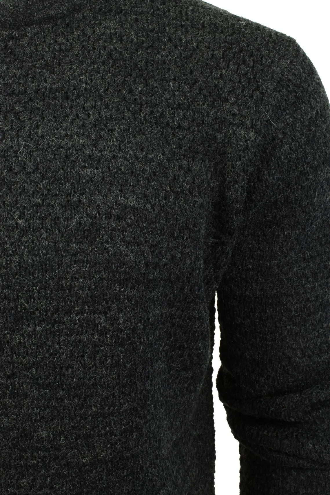 Xact Mens Crew Neck Textured Knit Jumper