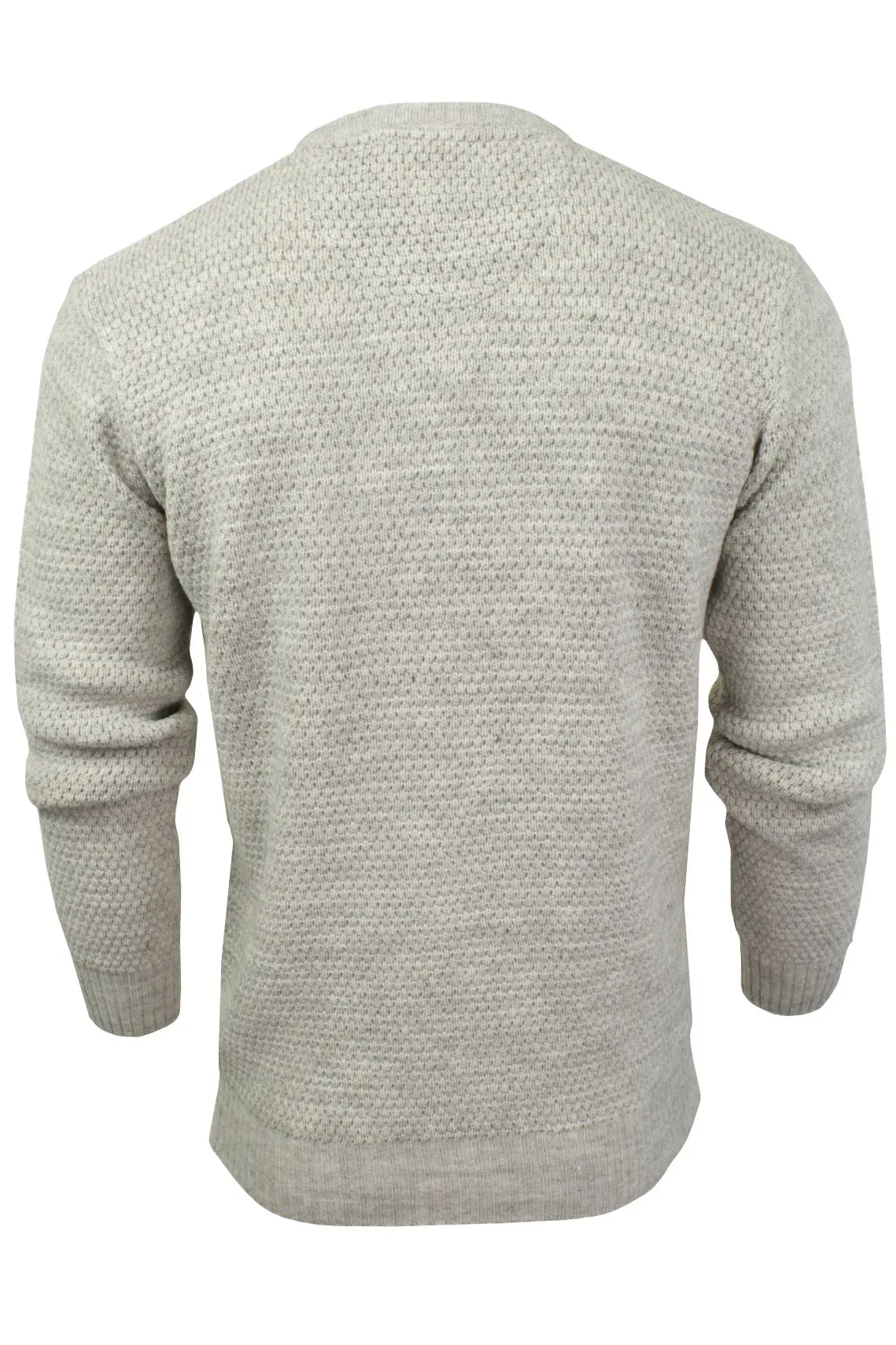 Xact Mens Crew Neck Textured Knit Jumper