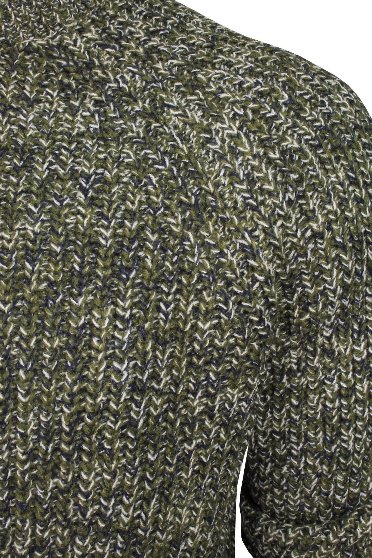 Xact Mens Jumper Fashion Chunky Fisherman Fleck Knit