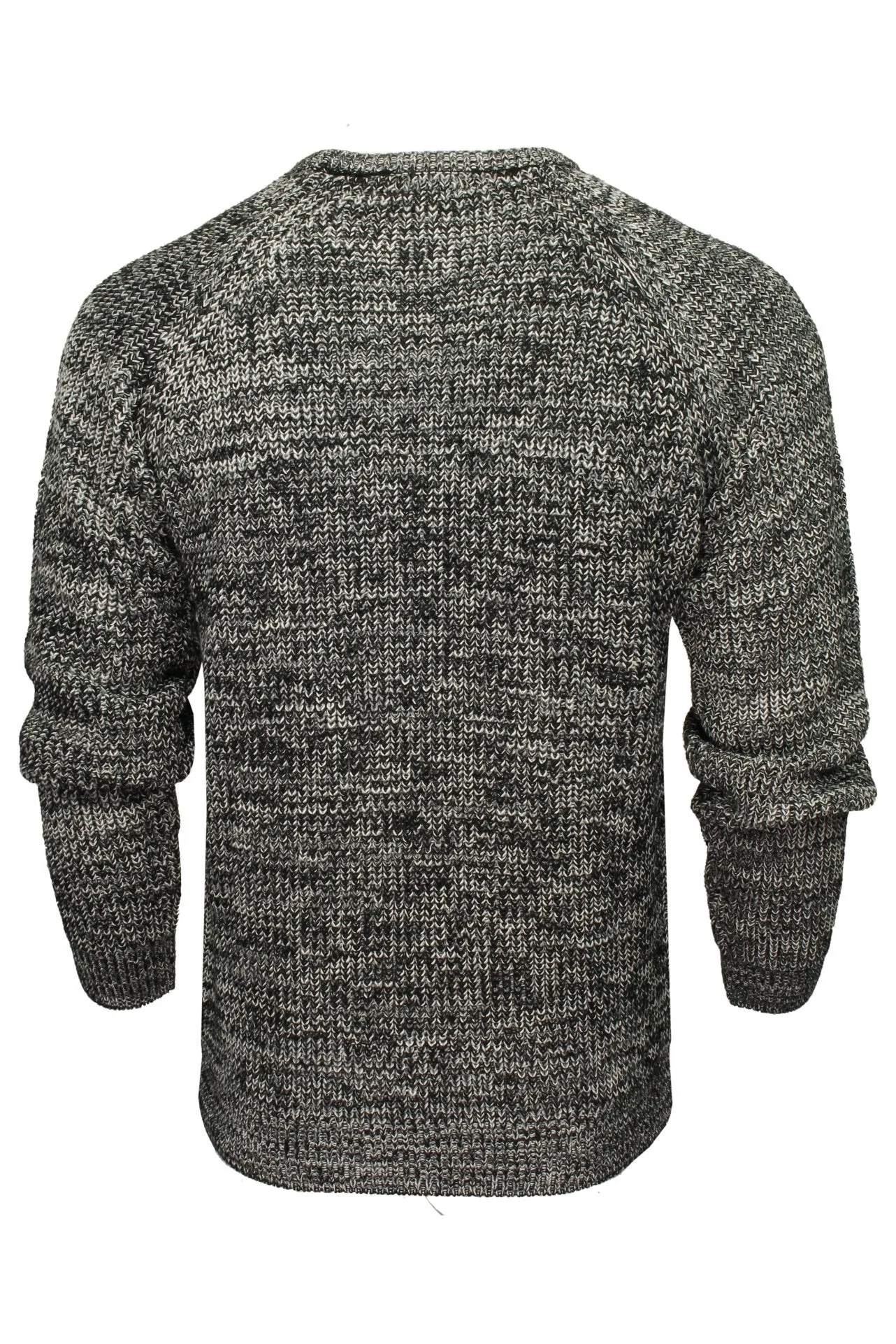 Xact Mens Jumper Fashion Chunky Fisherman Fleck Knit