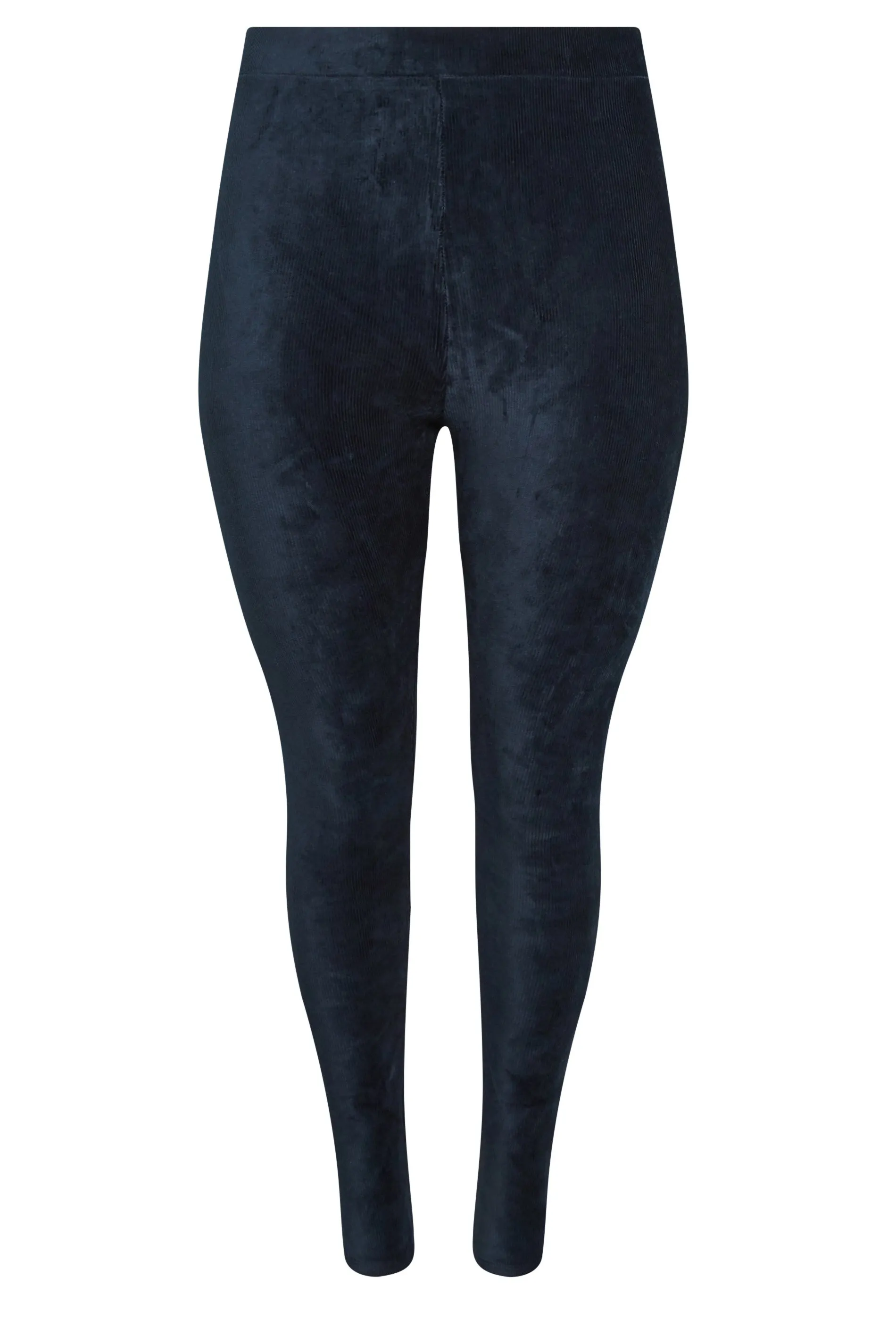 YOURS Curve Navy Blue Cord Leggings