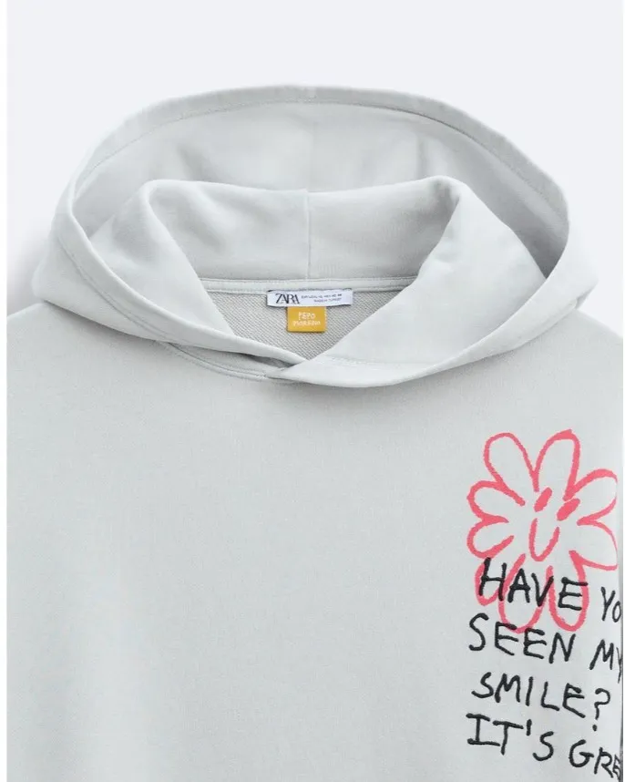 ZARA  |Long Sleeves Cotton Sweatshirts