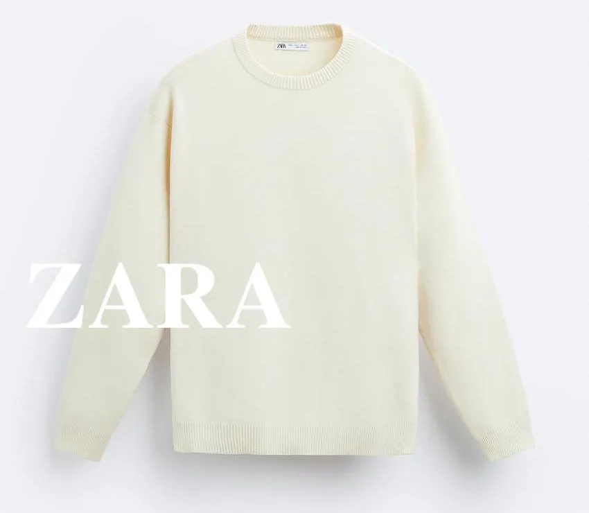 ZARA  |Long Sleeves Plain Sweaters