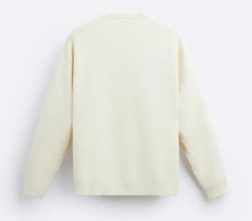 ZARA  |Long Sleeves Plain Sweaters