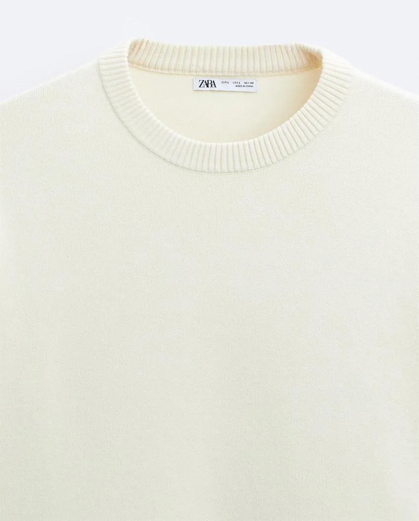 ZARA  |Long Sleeves Plain Sweaters