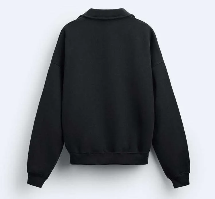 ZARA  |Pullovers Long Sleeves Plain Sweatshirts