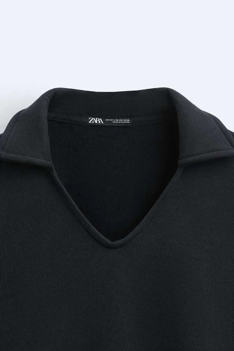 ZARA  |Pullovers Long Sleeves Plain Sweatshirts