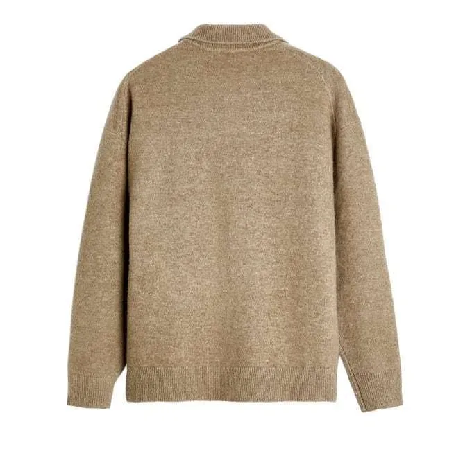 ZARA  |Pullovers Wool Long Sleeves Plain Sweaters