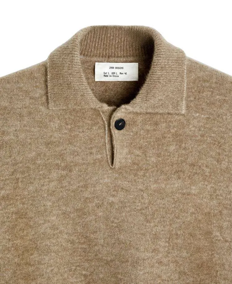 ZARA  |Pullovers Wool Long Sleeves Plain Sweaters