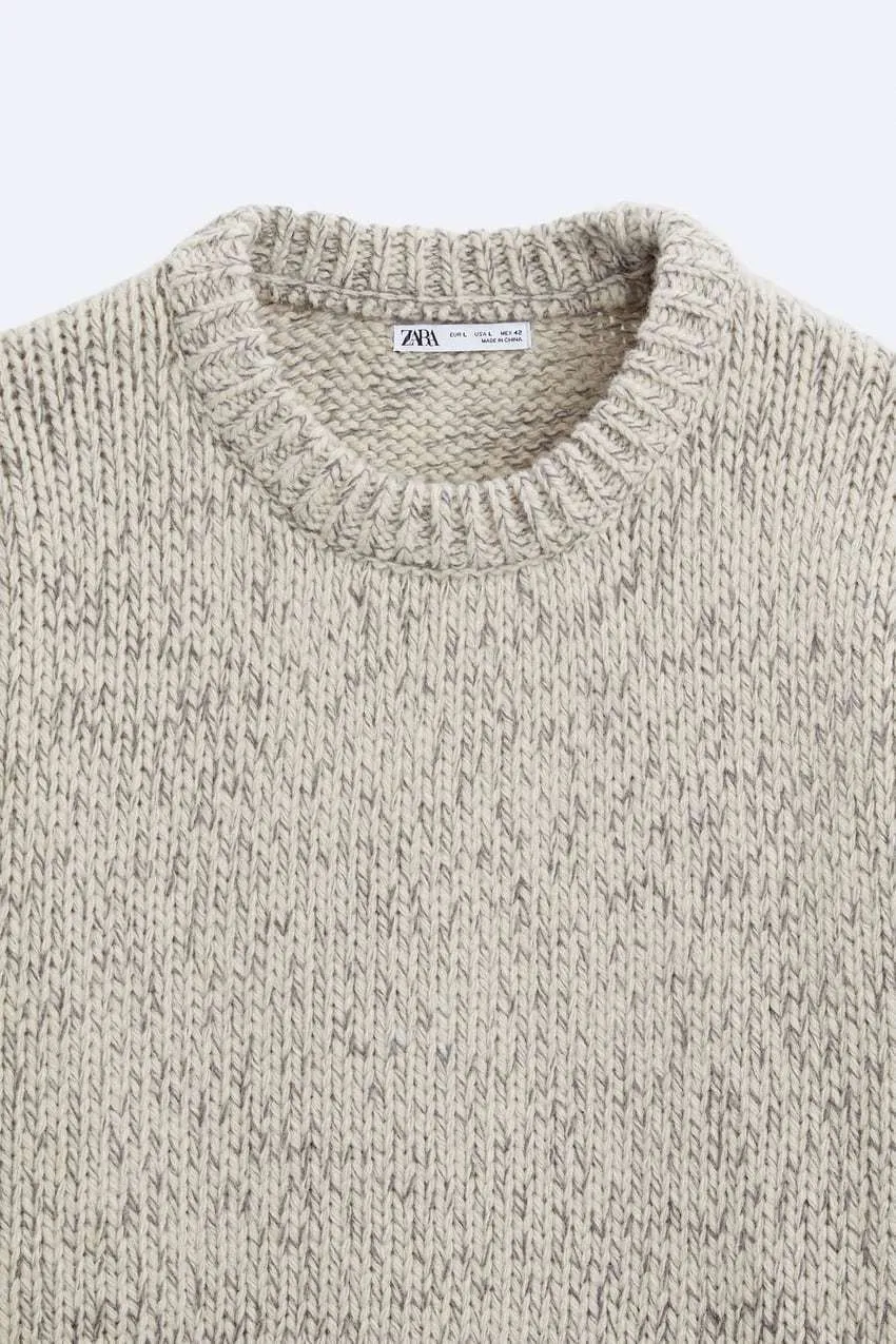 ZARA  |Pullovers Wool Long Sleeves Sweaters