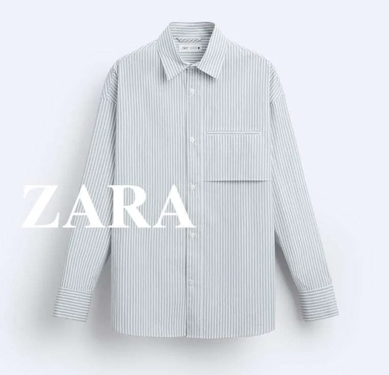 ZARA  |Stripes Long Sleeves Shirts