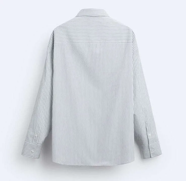 ZARA  |Stripes Long Sleeves Shirts