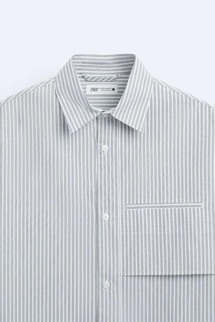 ZARA  |Stripes Long Sleeves Shirts